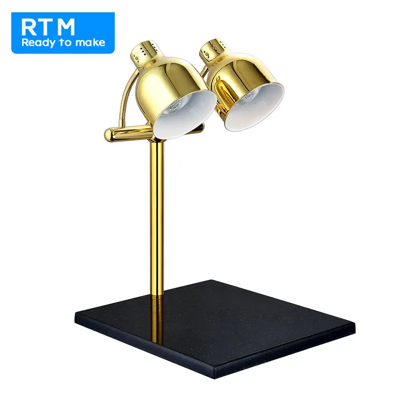 Commercial Food Warming round Heat Lamp AC Power Adjustable Head Buffet Warmer for Parties Restaurant Kitchen Home Use