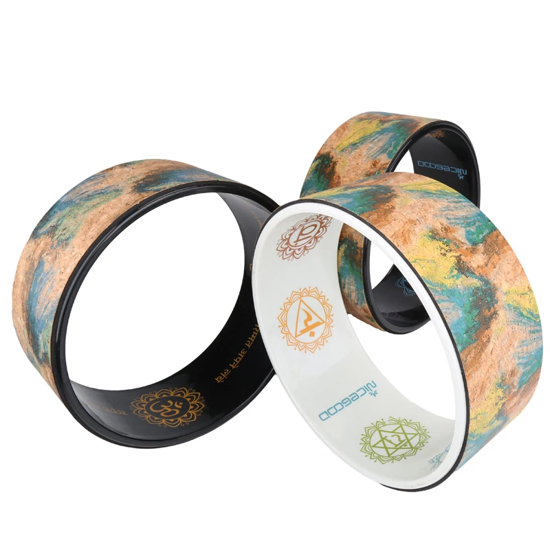 Health and Fitness Products Custom High Quality Eco-FriendlyCork Yoga Wheel