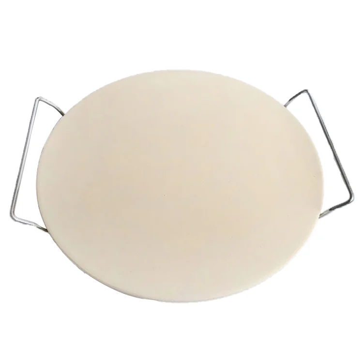 Different Specifications Round Cordierite Pizza Stone / Plate For Bbq