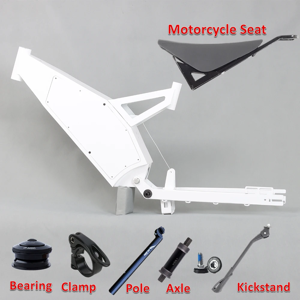 Factory Manufacture bicycle frame price ebike frame KEYU F5 with motorcycle seat fat tire ebike frame with suspension
