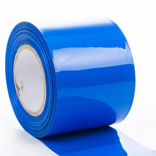 500mm flat width Blue or Black PVC Heat Shrink Tube Wrap for 18650 21700 26650 32650 Battery Pack
