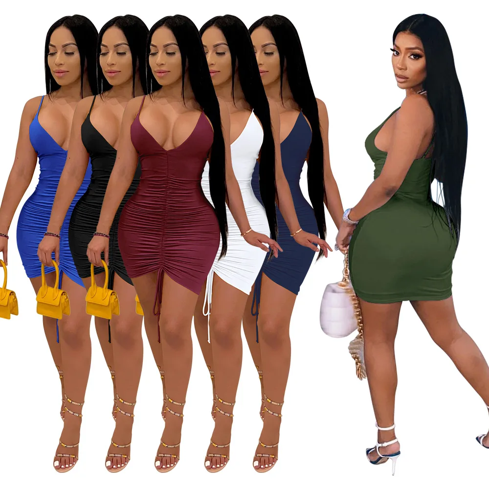 Manufacturers wholesale summer bag hip sling tight dress for women