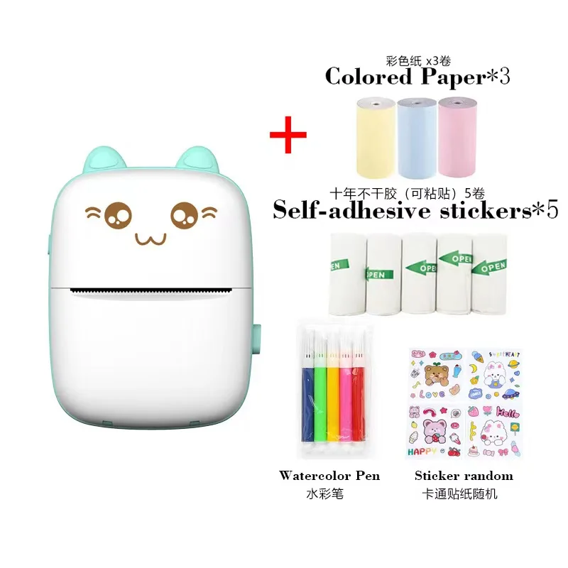 Snbo Tik tok Hot Portable Thermal Printer Mini Print Paper Photo Pocket BT Thermal Printer 58mm Memo Portable Label Printer