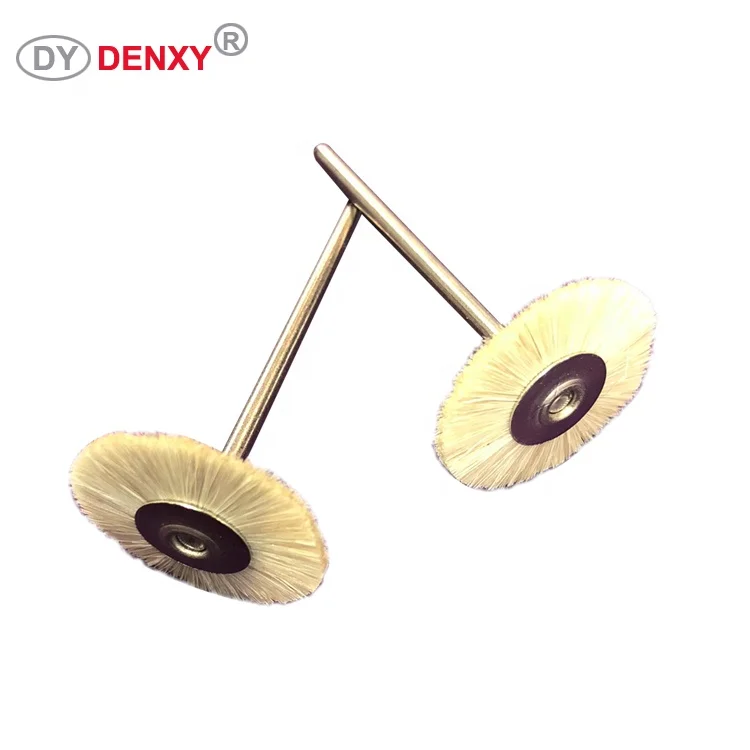 Стоматологическая лабораторная круглая зубная щетка Denxy с конским волосом акриловыми композитными элементами металлическая керамическая хвостовиком HP для полировки