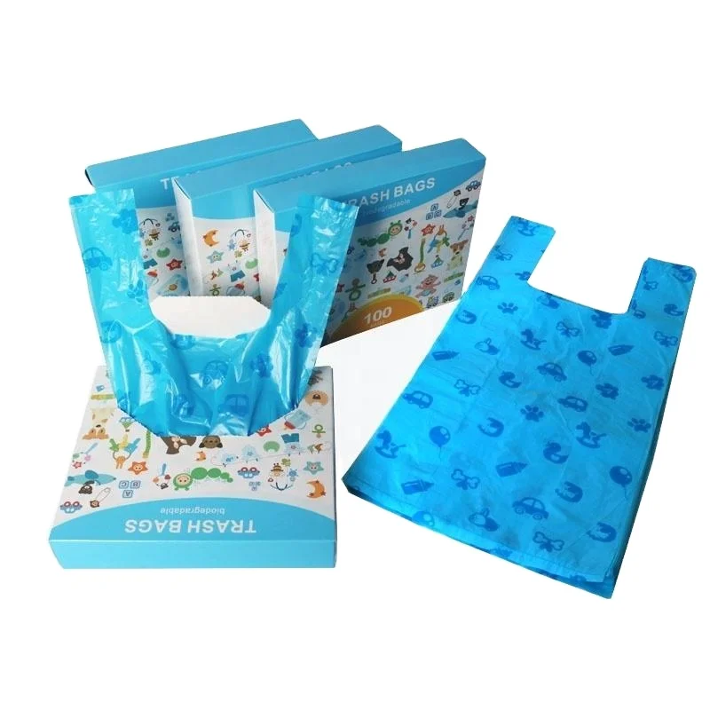 Custom Print Package EPI Eco Friendly Disposable Biodegradable Compostable Plastic Trash Garbage Pet Waste Bag