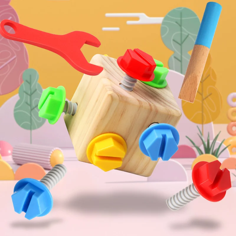 Wooden Toys Montessori Teaching Aids Hand Eye Coordination Training Grip Exercises Children Educational Toys