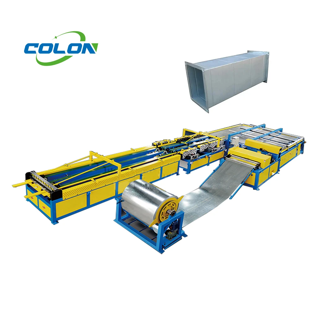Automatic spiral galvanized air duct HVAC duct making and manufacturing machine