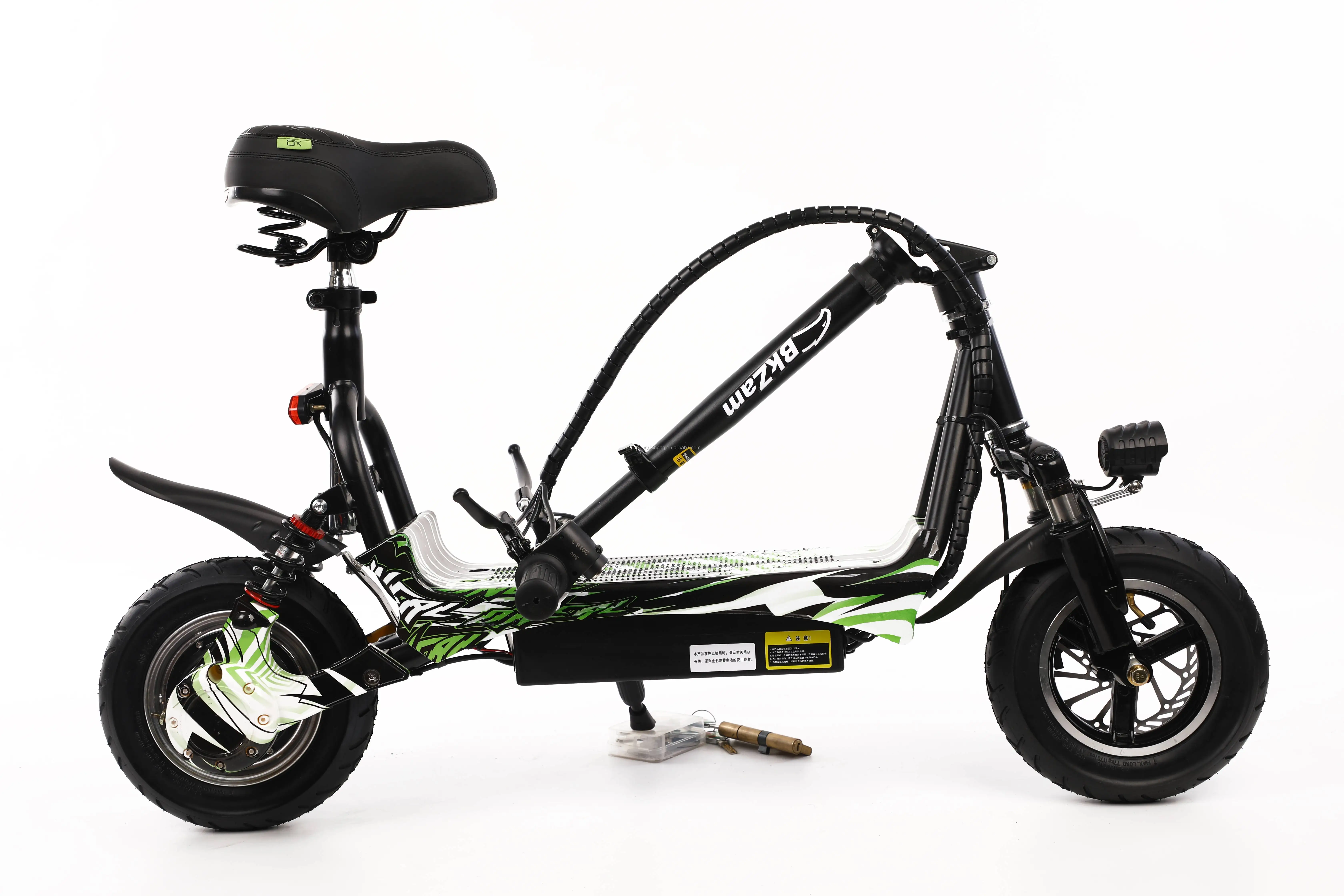 Off On Road Fast 2 Wheel Fold Able Long Range 10 Inch 500 Watt Cheap Electric Motor Scooter With Seat