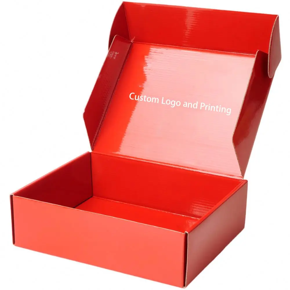 Luxury Hard Paper Shipping Mailer Boxes Gold Foil Custom Corrugated Cardboard Clothing Packaging Logo Box