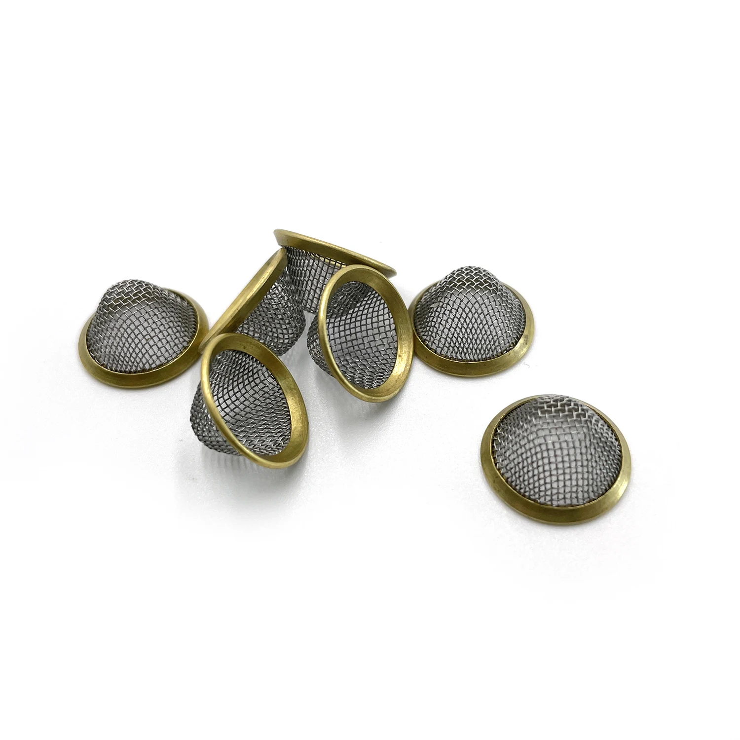 Customized Diameter Stainless Steel Clean Screen Reusable Filters Smoke Pipe Screens With Brass Edge