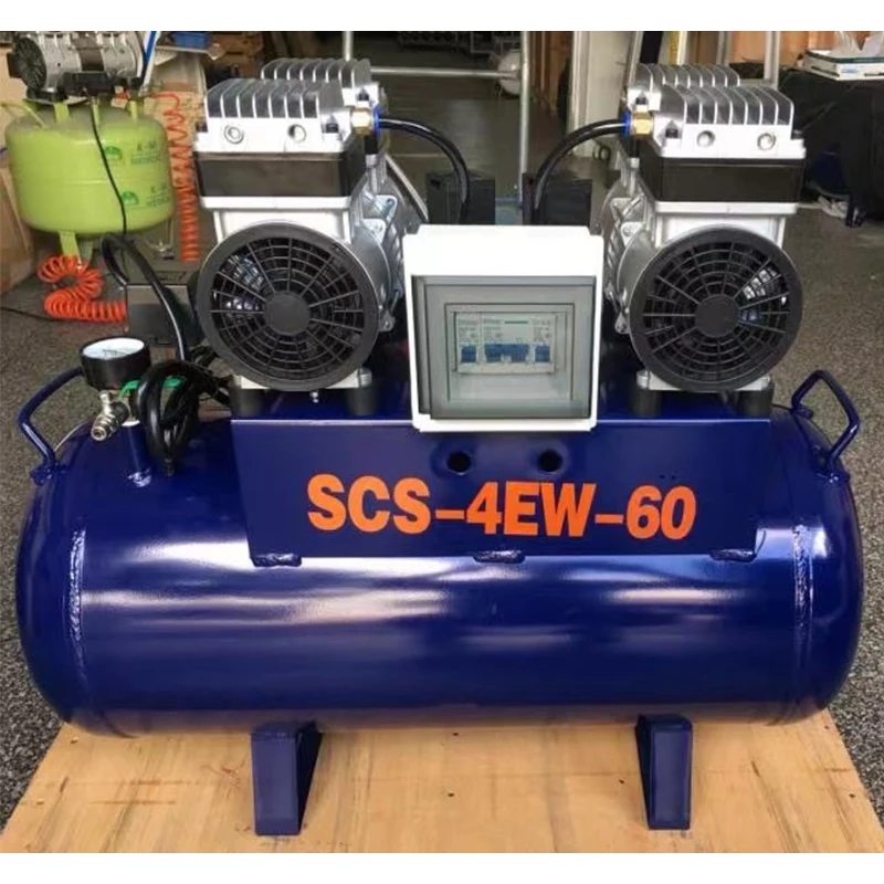 Air Flow 210 L/min Medical Dental Equipment Portable Dental Oil Free Air Compressor