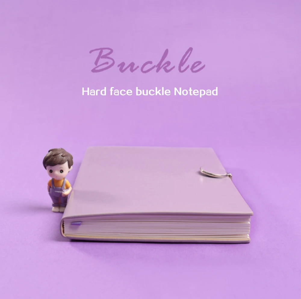 School Supplier Customized Pigskin Business Notebook Custom Logo Spot A5 Notepad Round Buckle Diary Notebook Small Notebook