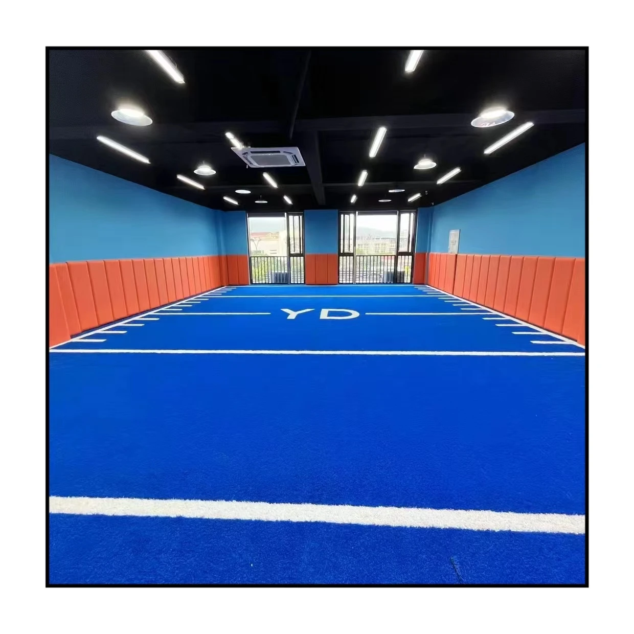 Artificial Grass Sweeper for Plants Decoration Dog Stairs with Plastic Lawn for Outdoor Cheap Blue Synthetic Turf for Football