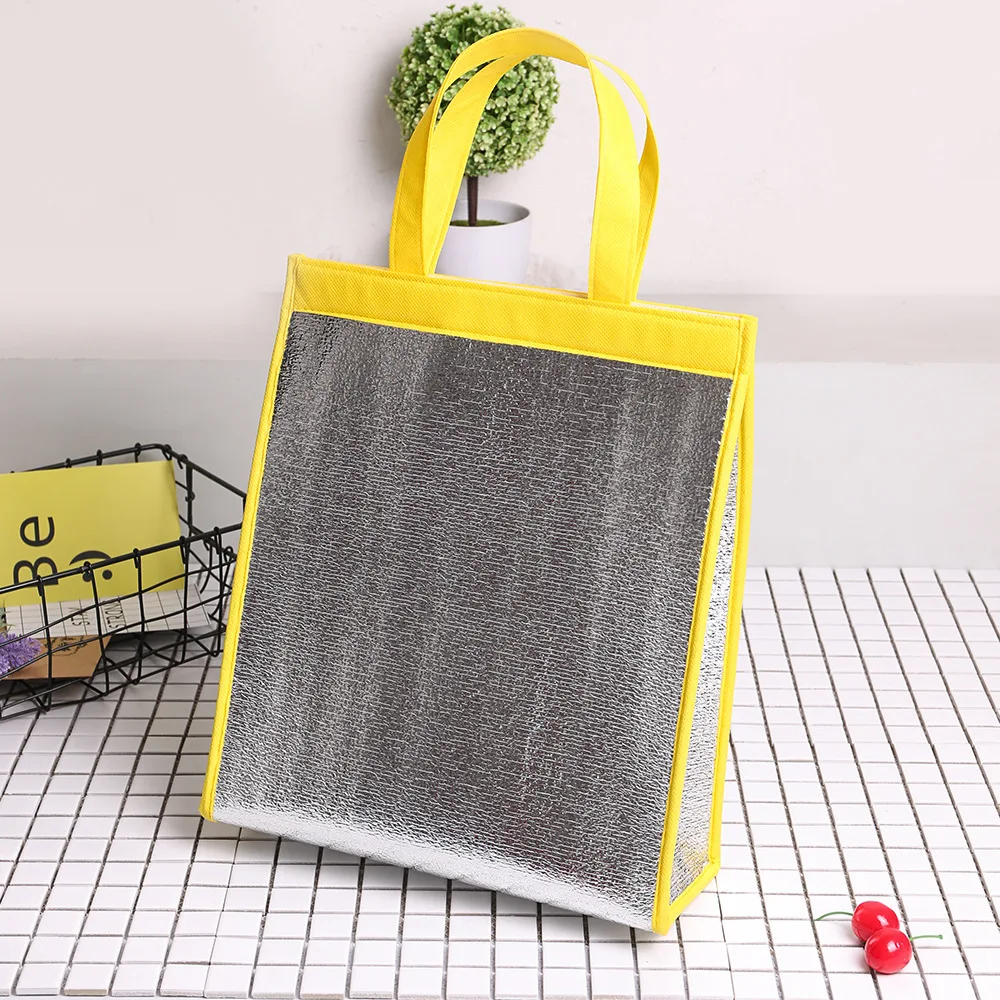 Customized Aluminum Foil Box Large Insulated Thermal Lunch Tote Insulate Cooler Bag Sealing Thermal Cooler Bag