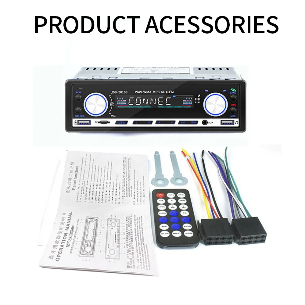 20158 Special Price Double Knob Double U Fast Charge Function Radio BT Multimedia Car MP3 Player