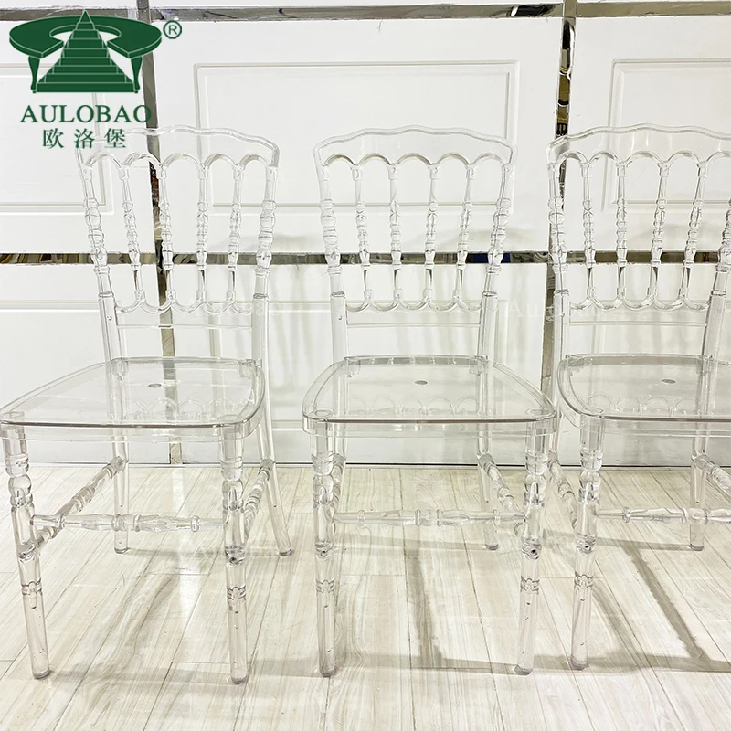 Hotel furniture clear plastic acrylic wedding chiavari chair with cushion