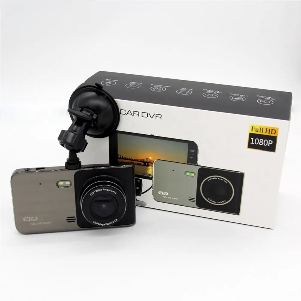 2023 новый список 4 дюймов Hd 1080p Мини видеорегистратор для автомобиля камера Запись парковки датчик поворачивания экрана ИК Ночное виденье Автомобильная рекордер