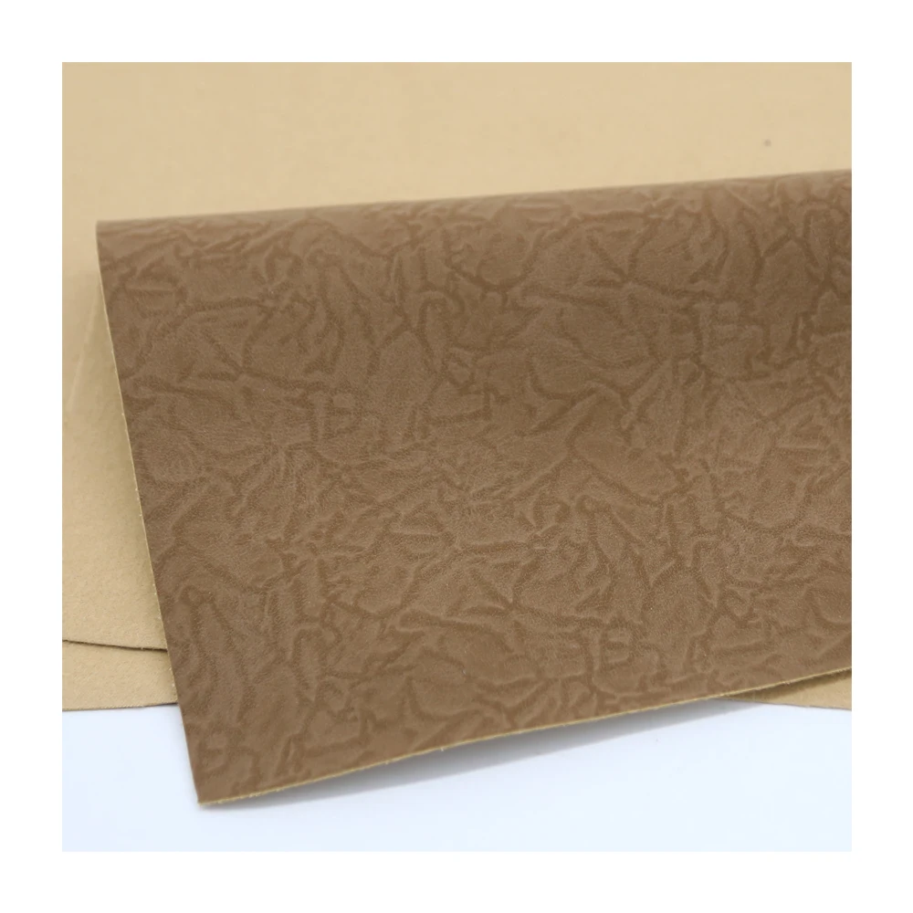 Wholesale Multi Color Abrasion Resistance Emboss Pattern High F Backing PU Synthetic Leather For Making Furniture Upholstery