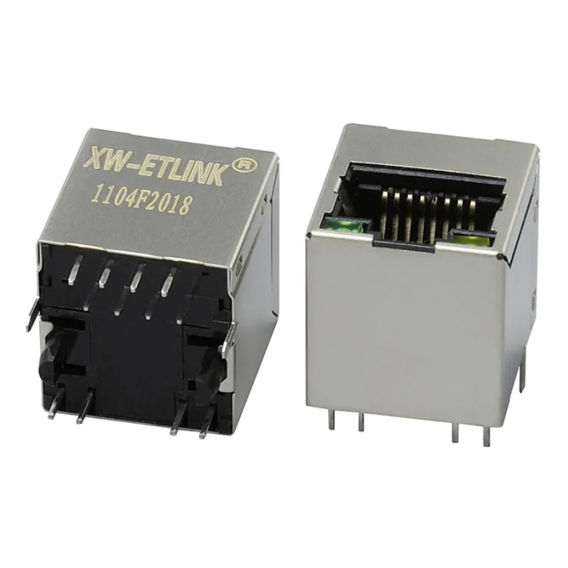 Вертикальный rj45 светодиодный электронный соединитель 8-контактный разъём ethernet модульный разъем сетевой