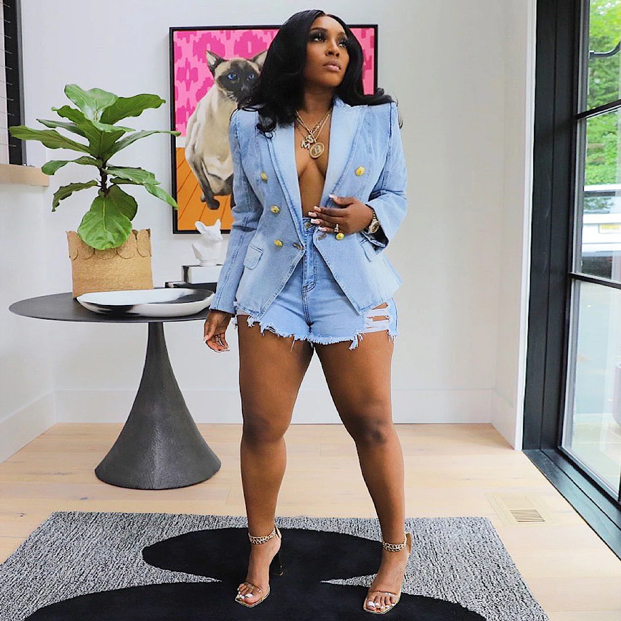 Повседневная эластичная мягкая Модная Тонкая джинсовая куртка Женский Блейзер костюм уличная