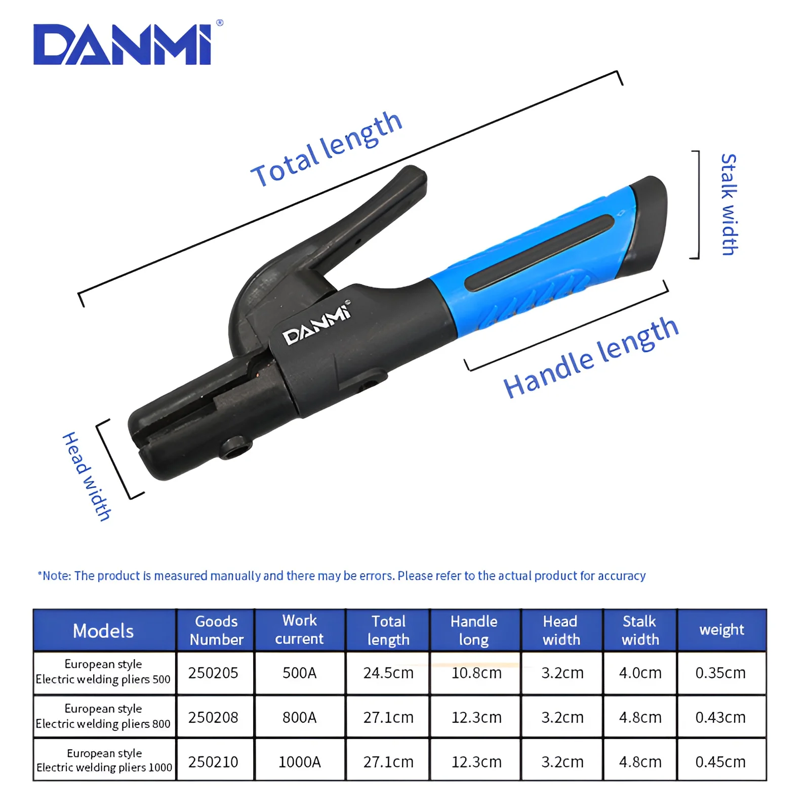 European Style1000a High Impact Strength Brass Heat Resistant Dmc Touch Body Welding Electrode Holder