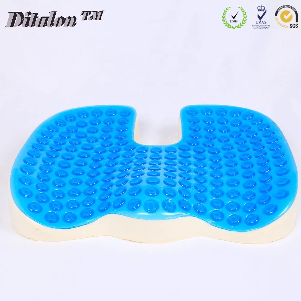 Wholesale Ergonomic Orthopedic Comfort Enhanced Non Slip Memory Foam Cooling Gel Seat Cushion