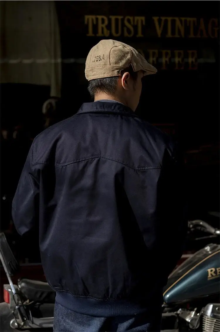 Mens spring classic windbreaker plaid check tartan lined Military Bomber Flight jacket Scooter Knightsbridge Harrington jacket