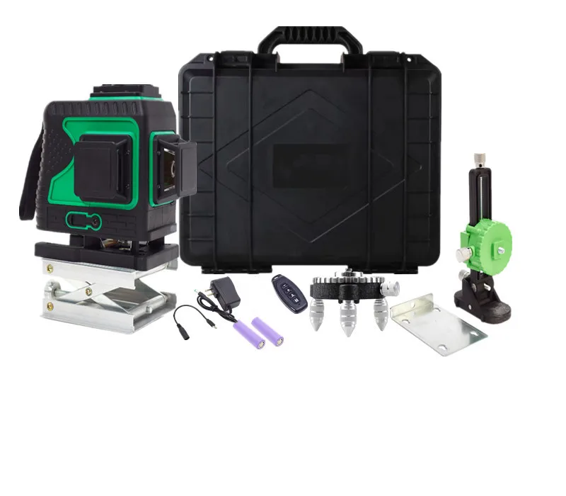 3D Beam Rotary Self-Leveling 360 Degree Horizontal&Vertical 12 Lines Laser Level  3D Green Laser Level