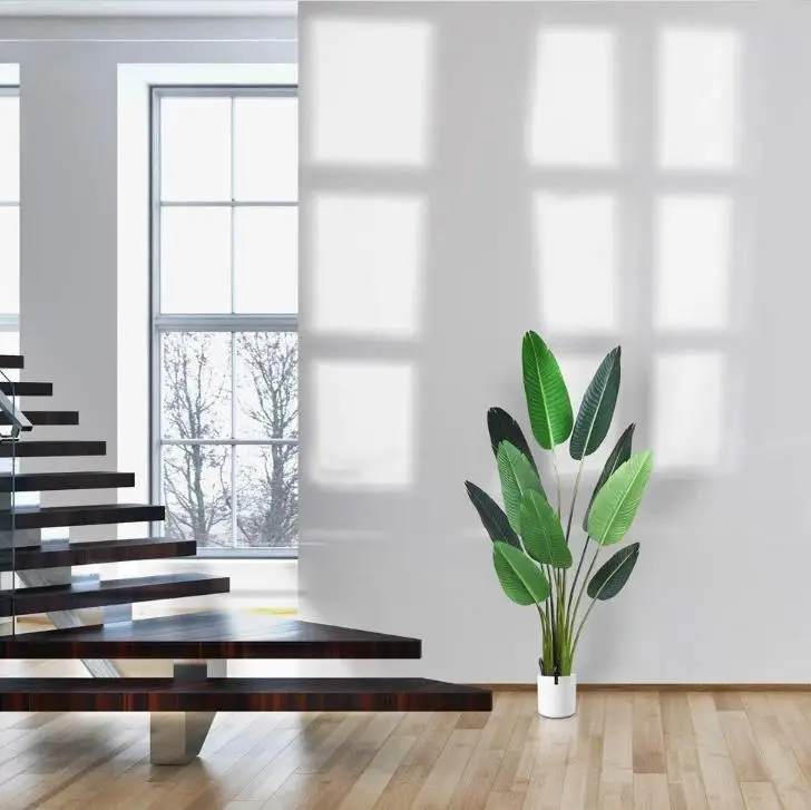 Artificial Bird of Paradise Plant Traveler Banana Tropical Palm Tree for Home Office