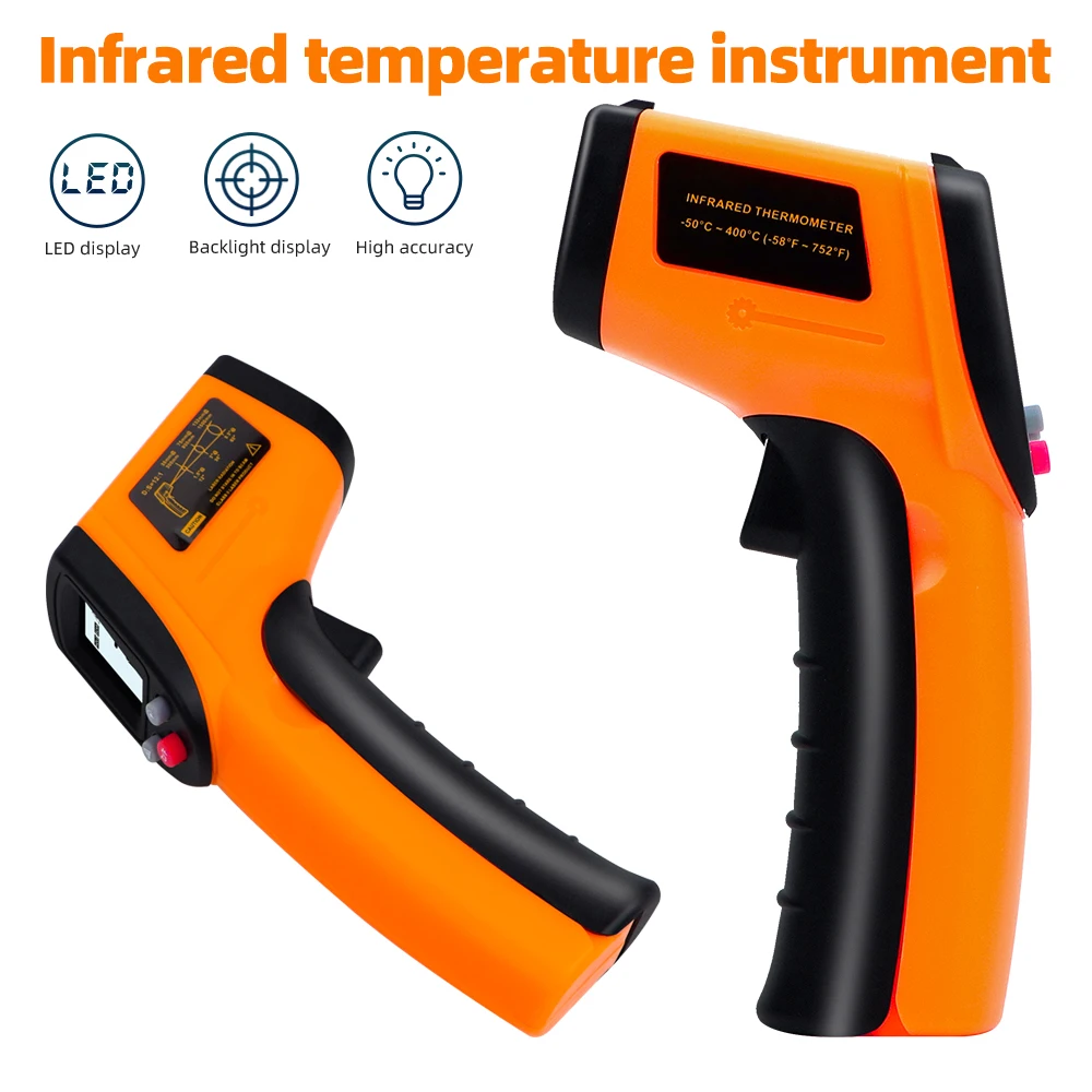 GM320 Temperature Tester Thermometer LCD Digital IR Laser Infrared Temperature Gun Temperature Meter For Industrial