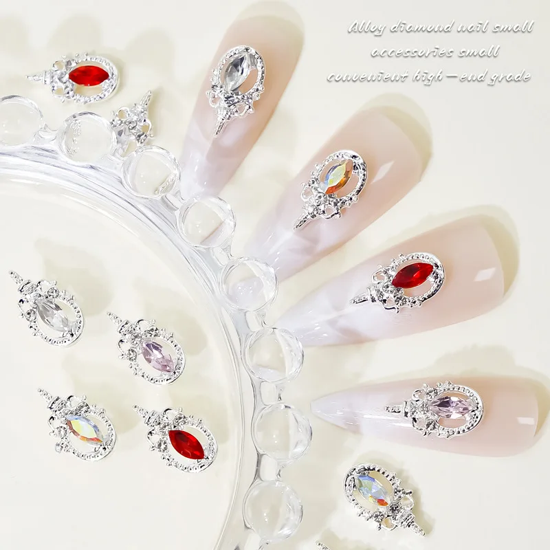New Sailor Moon nail art accessories featuring Crystal Heart Magic Wand and colorful rhinestone decorations