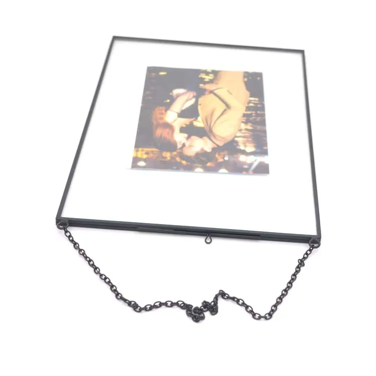 Оптовая продажа, винтажная стеклянная Современная Настенная подвесная золотая металлическая рамка для фотографий 4x6 8x10 a4