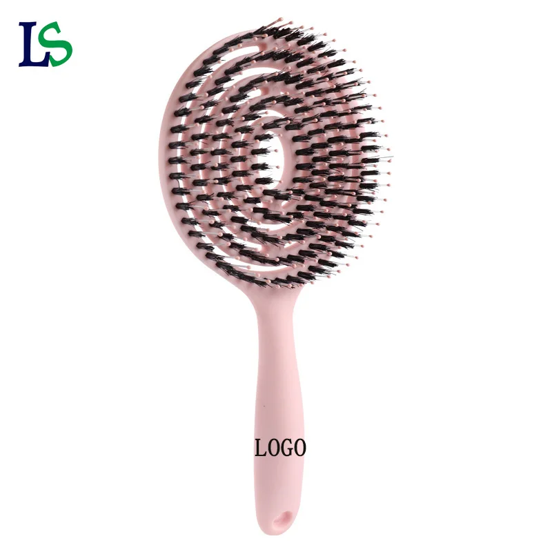 Customize LOGO /Color ABS Eco-friendly Material Detangling Hair Brush Scalp Massage Straight Hair Comb Vent Hair Extension Brush