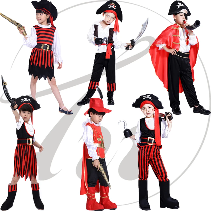 Пираты карибских мальчиков и девочек косплей костюм пиратская шляпа костюмы для Хэллоуина