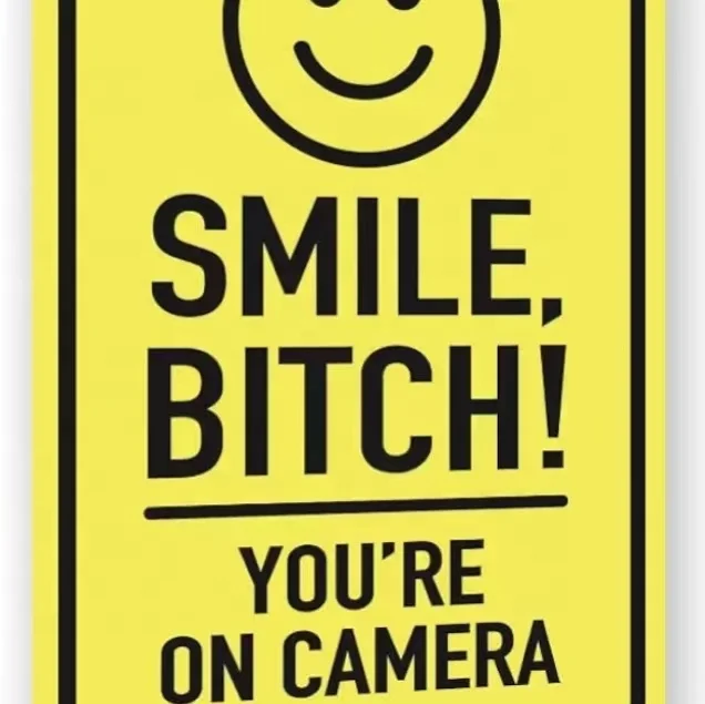 Securun Factory High-Quality  Hot Sales Funny  Security Camera Sign