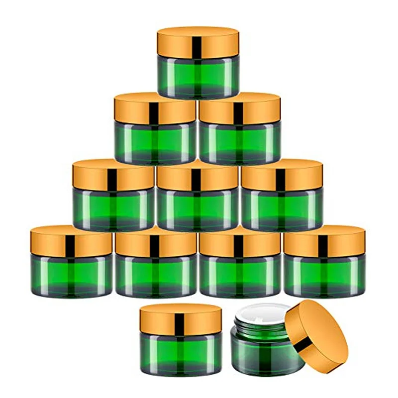 Green Glass Cream Jar Lotion Bottle Skin Care Set Facial Cream Bottle 20g 30g 50g Empty Cream Jar For Packages