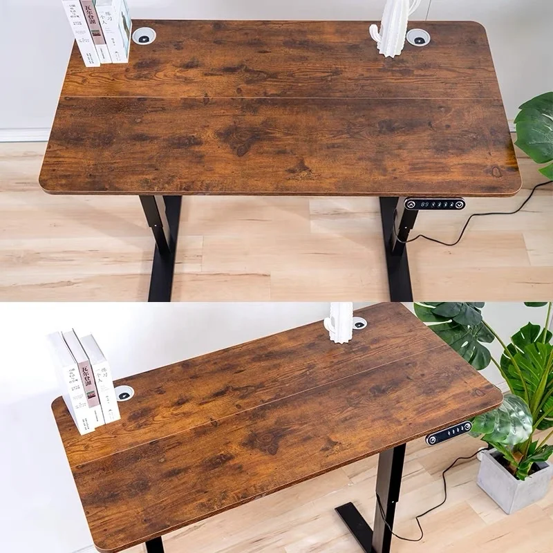Height Adjustable Standing Desk Electrical Motor Home Office Sit Stand Up Computer Workstation with Splice Board