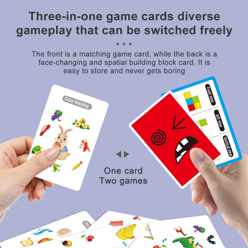 Cube Face Changing Magic Cube Building Blocks Game Matching Expression Puzzle Toy Board Games Match Puzzles Geometric Toy