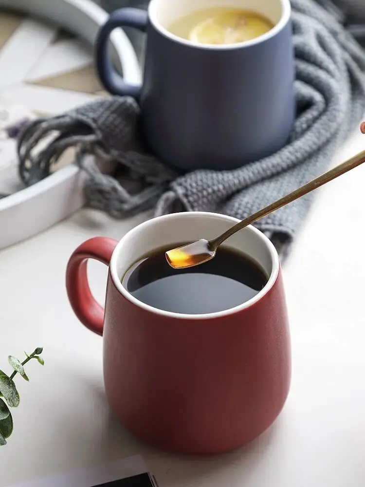 Porcelain Smile Mugs Gray Ceramic Mug Painted Cup Wholesale