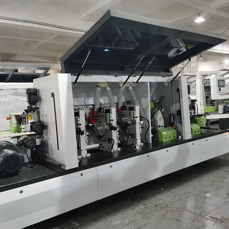 ZICAR high efficiency woodworking machine edgebander pvc woodworking machinery beveled 45 edge banding machine lowders