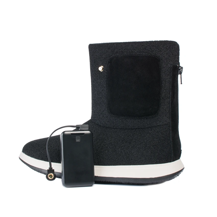 Durable Using Breathable Black High Boot Heat Resistance Boots Heating Shoes