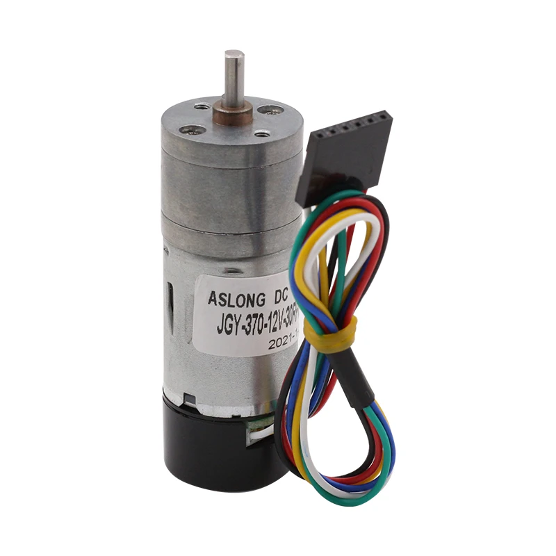 25mm dc gear motor 25 a370 hall dc gear cover motor encoder with gearbox reduction ASLONG motor switch 25mm retro