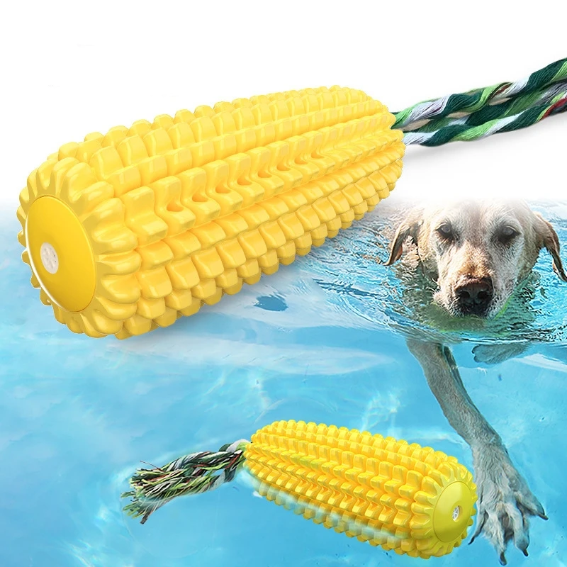 Amazon Hot Sale Easy Clean Corn Shape Interactive Toothbrush Safe TPR Pet Toys For Dog