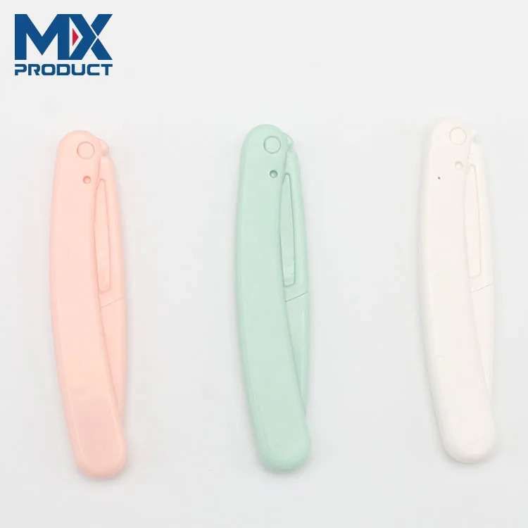 Оптовая продажа, складной нож для красоты и стрижки бровей, нож для бритья с защитой от царапин