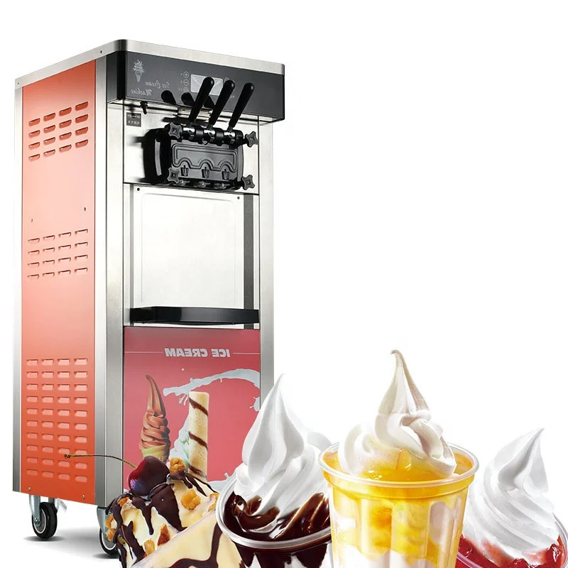Commercial Vertical Automatic Fresh Ice Cream Machine Used for Home Use Manufacturing Plant Focused on Raw Pulp Refrigeration