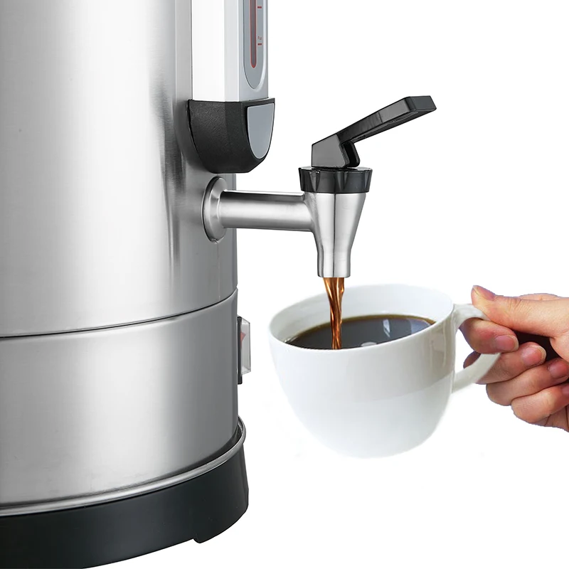 Deluxe 50 Cups stainless steel hot drink beverage dispenser milk tea 10L large coffee urn