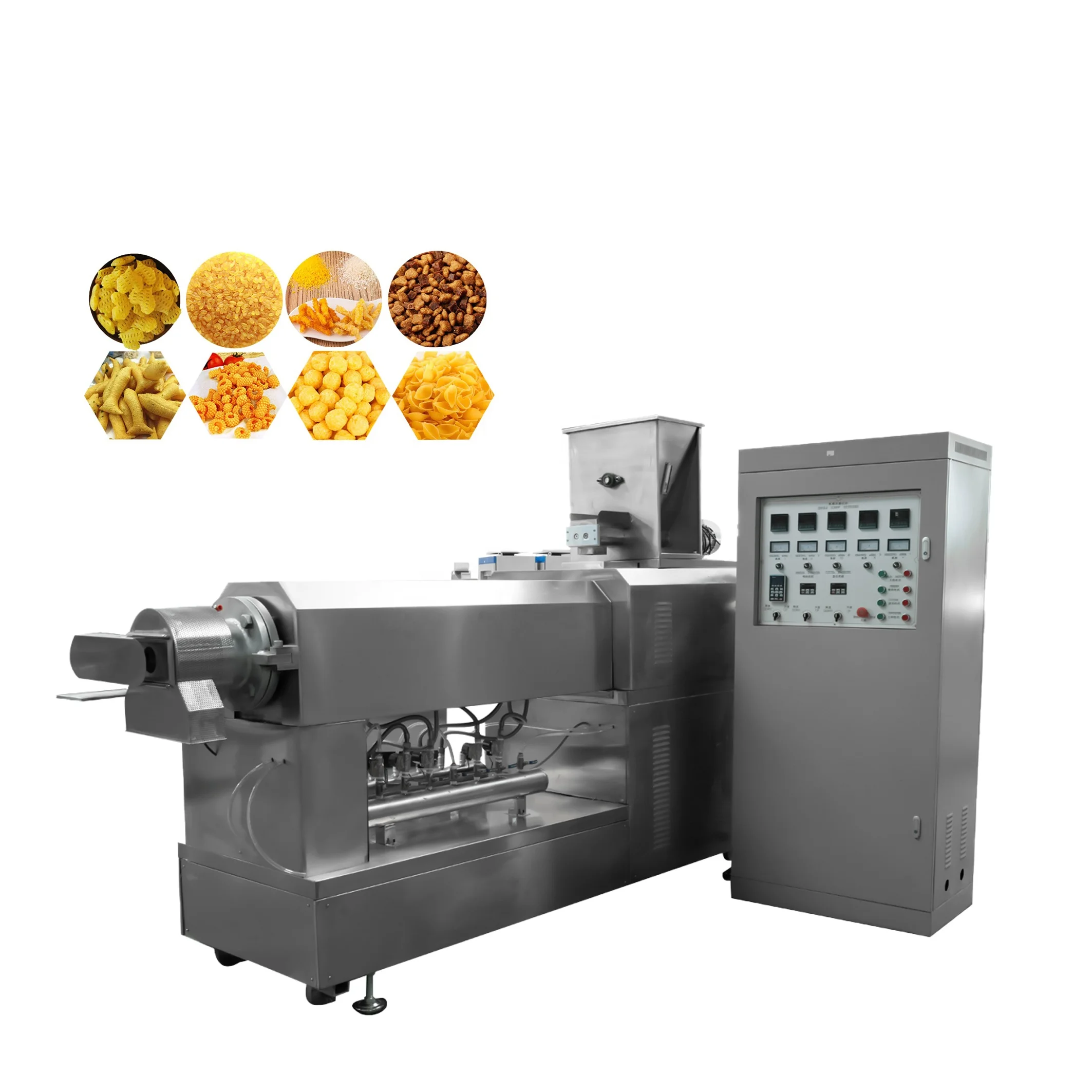 Cheese ball puff snacks food making extrusion machinery equipment