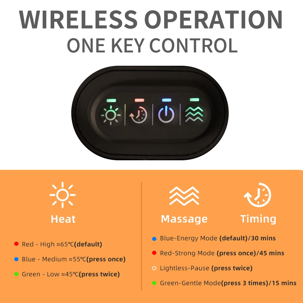 USB Powered Temp Controllable Thermal Vibrating Massage Heating Lower Back Support Belt 100% Polyester USB Connection Adult