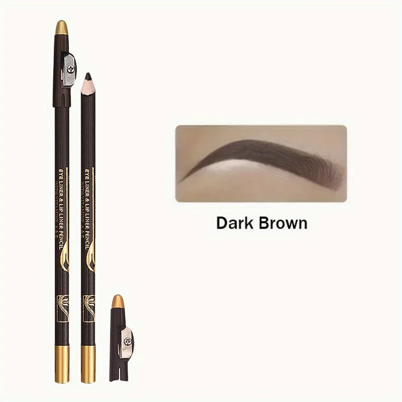 Eyeliner Eyebrow Pencil With Sharpener Black Brown Sweat Proof Eyeliner Eye Makeup Waterproof Eyebrow Pencil
