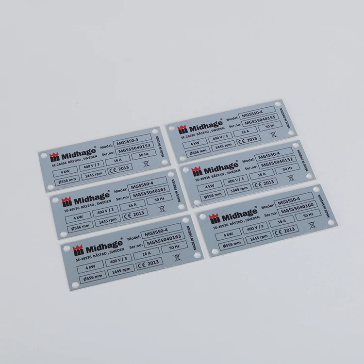 Custom metal label sign Laser engraved badge Brass plaque Anodized aluminum logo name plate tag Etched stainless steel nameplate